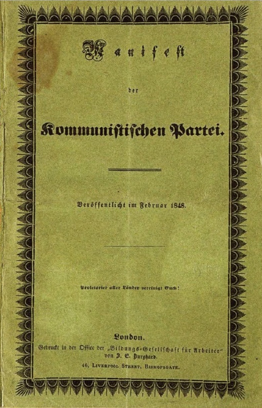 Friedrich Engels, Karl Marx: Manifest der Kommunistischen Partei (German language, 1848)